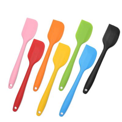 China Small Disposable Rubber Seamless One-piece Design Flexible Spatulas Heat Resistant Non-Stick Silicone Spatulas Scrapers Baking Mixing Tool for sale