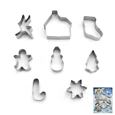 China Viable Christmas Cookie Cutters 8pcs - Christmas/Holiday/Wonderland Party Supplies/Favors - Snowflakes/Gingerbread Man/Homemade for sale