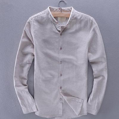 China 2019 Hot Selling Solid Color Long Sleeve Dress Shirts Cotton Mens Anti-pilling Casual Shirt 100% for sale