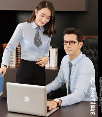 China Shirts & Main 2019 hot sale long sleeve business dress uniform slim shirts for men and women for sale