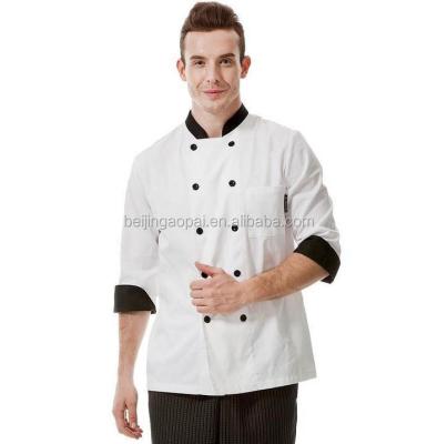 China restaurant & Summer Bar Shorts Sheaths Fashion Chef Jacket Custom Black Chef Coat Uniform for sale