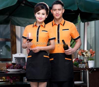 China restaurant & Bar Custom Design Bar Restaurant Hotel Waitress Design Waiter Uniform for sale