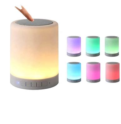 China Phone Function Night Light Bluetooth Speaker, Portable Wireless Bluetooth Speaker, Smart Touch Control 8 Color LED/C Themes Bedside Table Light for sale