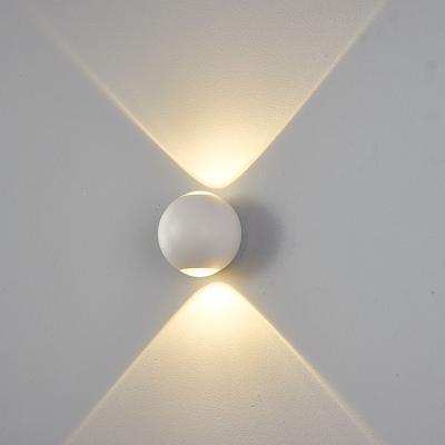 China Polycarbonate AVT 2Way 4way Lighting Waterproof IP65 Color Gold White Black Ball Led Wall Track Light for sale