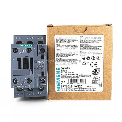 China AUX contactors. industrial automation Siemens contactor AC220V 50/60HZ 3RT6023 contacts 1NO +1NC 3P 3RT6023-1AN20 for sale