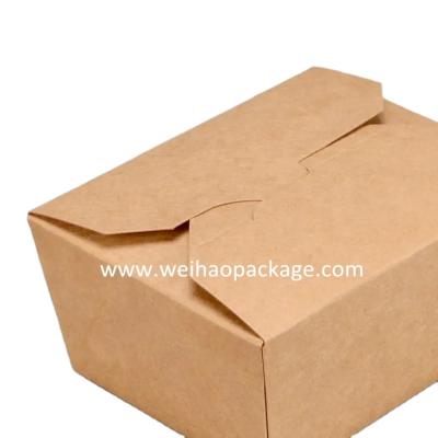 China Disposable Cardboard Boxes For Packaging Loop Top Paper Lunch Box Salad Box For Burger for sale