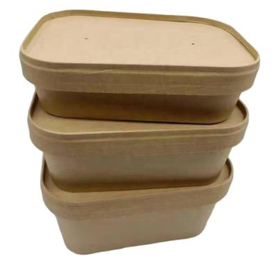 China High Quality Disposable Disposable Fast Food Lunch Paper Container Salad Box For Food Paper Box For Sushi for sale