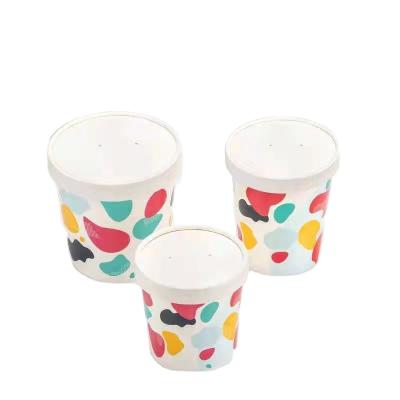 China Disposable Kraft Paper Soup Cups Take Away Soup Cup With Lid Small Cups With Lids for sale