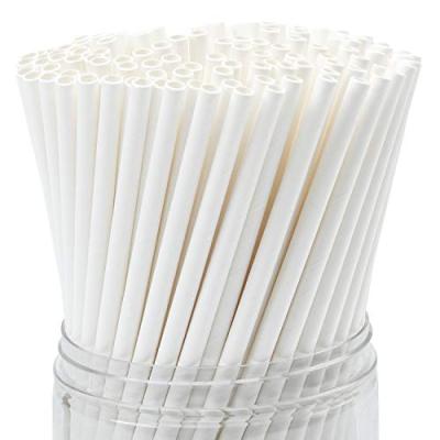 China Disposable 8*197 Customized Eco Friendly Biodegradable Bubble Tea Paper Straws for sale