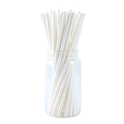 China Decorative Simple White Paper Straw Rolls Of Disposable High Quality Disposable Paper Straws 6MM*197MM for sale