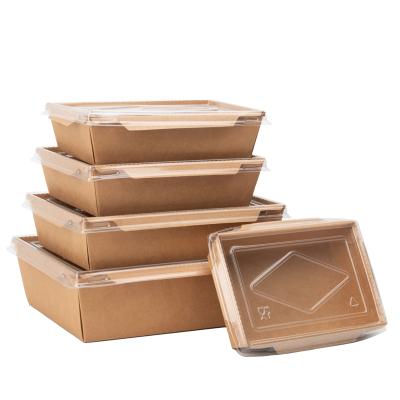 China Recycled Materials Custom Disposable Kraft Wholesale Craft Biodegradable Food Take Away Paper Lunch Box for sale