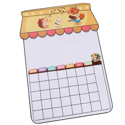 China Shape Magnetic Monthly Weekly calendar blank fridge magnet Daily Notepad Wall Fridge kids Calendar Magnetic message board for sale