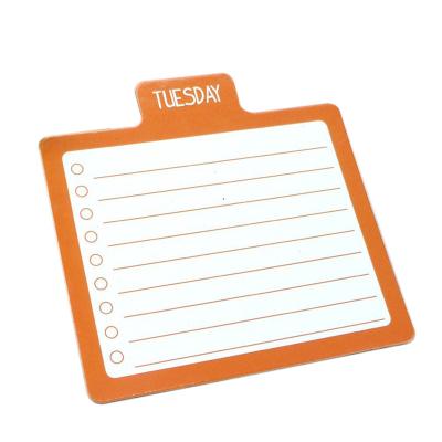 China Shape blank fridge magnet White Dry Erase Acrylic Writing Board Weekly Planner Board Magnetic message board for sale