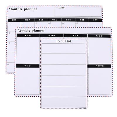 China Shape Magnetic Whiteboard Removable Wall Calendar Weekly Planner Monthly Schedule Fridge Magnets blank fridge magnet for sale