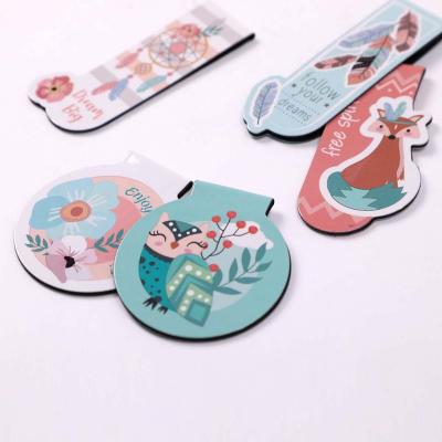 China Education Wholesale Creative Craft Paper Bookmark with Magnet Super Cute Cartoon Book Marks for sale