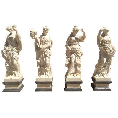 China Egyptian Beige Marble Sculpture in Four Seasons of EUROPEAN Garden Decoration for sale