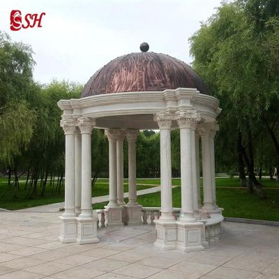 China Outdoor decoration stone or custom outdoor cast iron garden gazebo for sale