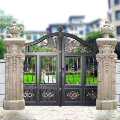 China Factory Price Granite Stone Gate Design Column 100% Solid Marble Carving Hand Carved Shipping and Handling - European SHENGHUA Life 1 Piece IL BEI sh- for sale