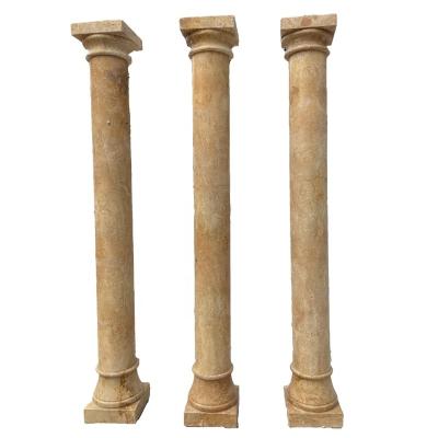 China Hollow Factory Cheap Customized Interior Decoration Natural Marble Stone Columns for sale