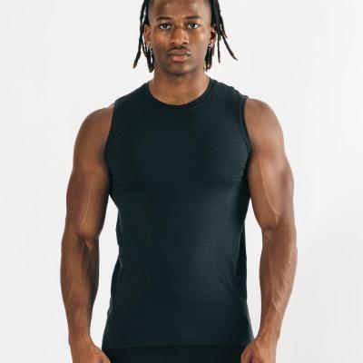 China QUICK DRY explosive men's sleeveless T-shirt men's vest sports fitness running breathable upper leisure solid color big customization for sale