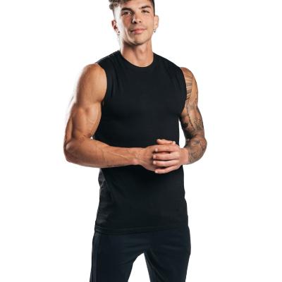 China QUICK DRY Men's Muscle Fitness Summer Casual Workout Tops Fitness Sleeveless Cotton Vest Travel Mens Gym Custom Tank Top for sale