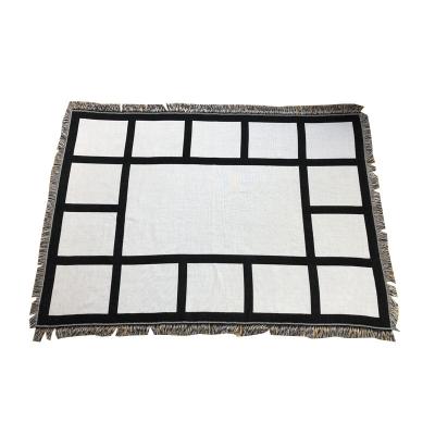 China Simply 2021 NEW Sublimation Blank 15 Panel 30*40in Photo Printing Throw Blanket for sale