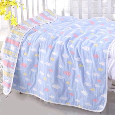 China Anti-static Bath Towel Pure Cotton 6 Layers Towel Newborn Child Bath Towel Gauze Covered Covering for sale