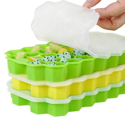 China Wholesale 37 Silicone Grids Silicone Ice Honeycomb Eco-Friendly Sustainable Tray Household Creative Material Ice Molds Without Lid for sale