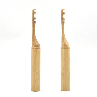 China 2022 New Style Portable Travel Toothbrush Tube Bamboo Toothbrushes Portable Natural Bamboo Charcoal Bristle for sale