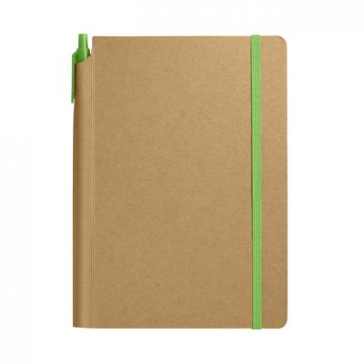 China Set Colored Elastic Band Hardcover A5 Kraft Paper Notebook With Ballpoint Pen For School Office Home for sale