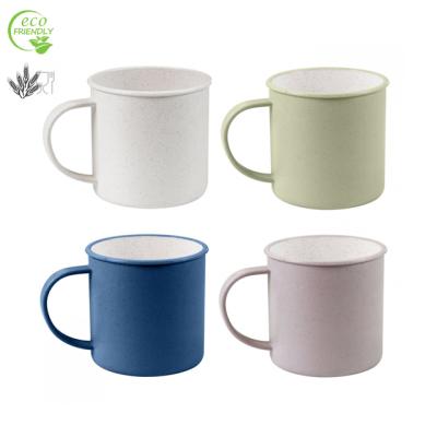 China Reusable Environmental Friendly Sustainable Microwave and Dishwasher Safe Made From Wheat Straw Fiber and PP Drink Cup 300ml 10oz for sale