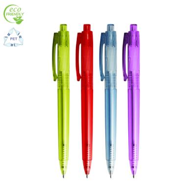 China Promotional Pen Earth Friendly PET Water Bottles Recycled PET Ballpoint Pen Retractable Pen For Promotion for sale