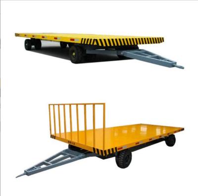 China Storage shipyard platform truck, flatbed hand truck push cart with four-silenced wheel dolly carts for tool for airport for sale