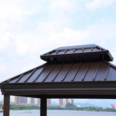 China Fashion Garden Sun Shade Motorized Aluminum Canopies Patio Gazebos Cover Outdoor Terrace Canopy Pergola Roof for sale