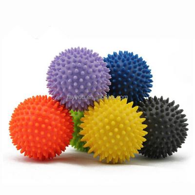 China High Quality Cheap Custom Muscle Therapy Release PVC 80mm Color Spike Massage Ball for sale