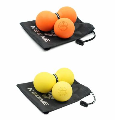 China Custom Fit Body New Arrivals Neck Massager Natural Rubber Logo Peanut Massage Ball for sale