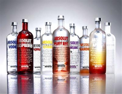 China Beautiful Printing Beverage Vodka Whiskey Decorated Glass Bottles for sale