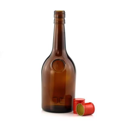 China Embossing 600ml 20oz WINE Round Glass Wine Bottle for sale