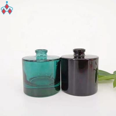 China Black Glass Perfume 30ml Round Perfume Bottle Glass Bottle for sale