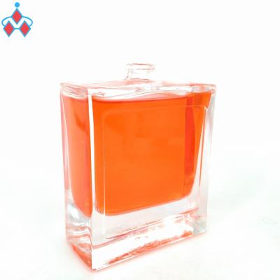 China Perfume 100ml Perfume Glass Bottle Rectangular Square Perfume Bottle for sale