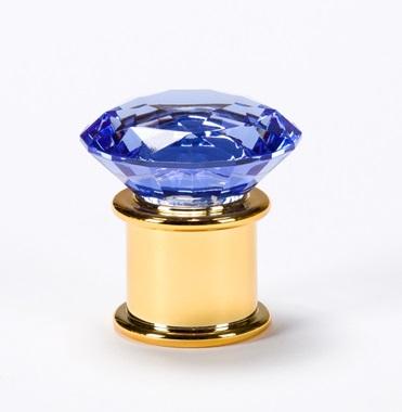 China No Puddle Blue Gold Diamond Perfume Cap for sale