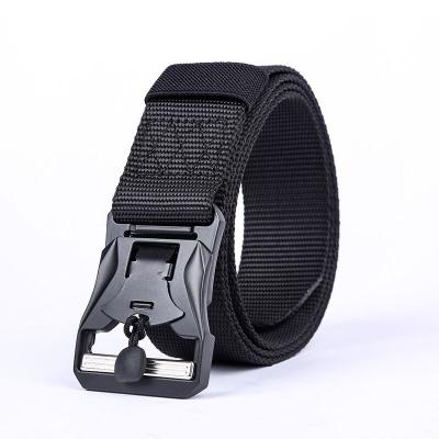 China Fashion Plain Nylon Fabric Military Combat Metal Buckle For Tactical Belt for sale