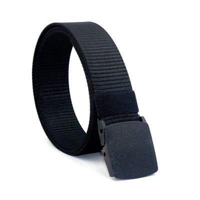 China Custom Wholesale Nylon Outdoor Military Plastic Woven Fabric Belt Snap Fashion Tactical Belt Single Buckle for sale