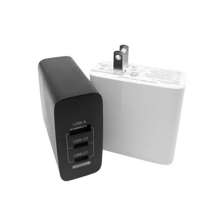 China Mobile Phone GaN 65W 3 Ports Wall Charger 65w Adapter 65w Quick Gan Charger for sale