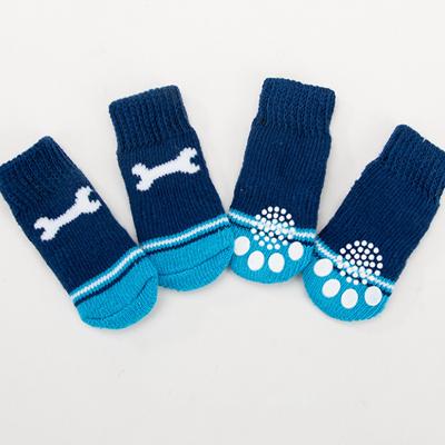 China Viable Wholesale Pet Bumps Cotton Puppy Sock Cartoon Pattern High Quality Anti-Slip Small Dog Feet Bottom Covers Set of 4 for sale