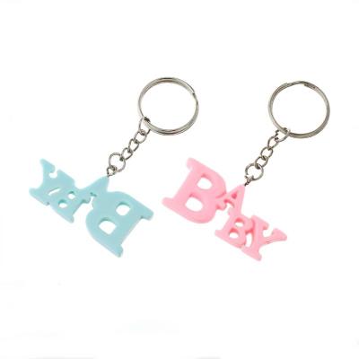 China Wedding Baby Favors Pink/Blue Baby Design Key Chain in Gift Box Perfect for Newborn Baby Shower Favors Baptism Party Giveaways for sale