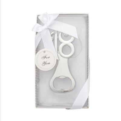 China Wedding Baby Favors Wholesale OEM Design Silver Bottle Opener 18th In Gift Box Digital 18 Beer Openers Wedding Birthday Party Favors for sale