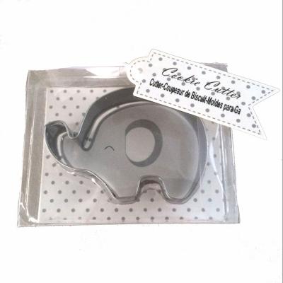 China Viable Small Stainless Steel Elephant Cookie Cutter in Gift Box Perfect for Baby Shower Favors Birthday Party Giveaways for sale