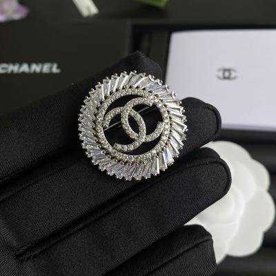 China Clothes Fashion Custom Rhinestone CC GG Womens Designer Inspired Brooch Jewelry Brooches for sale