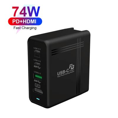 China Multifunctional Mobile Phone PD 74W Charger Combination HD-MI Docking For Switch For MacBook Pro Laptop For Mobile Phone for sale